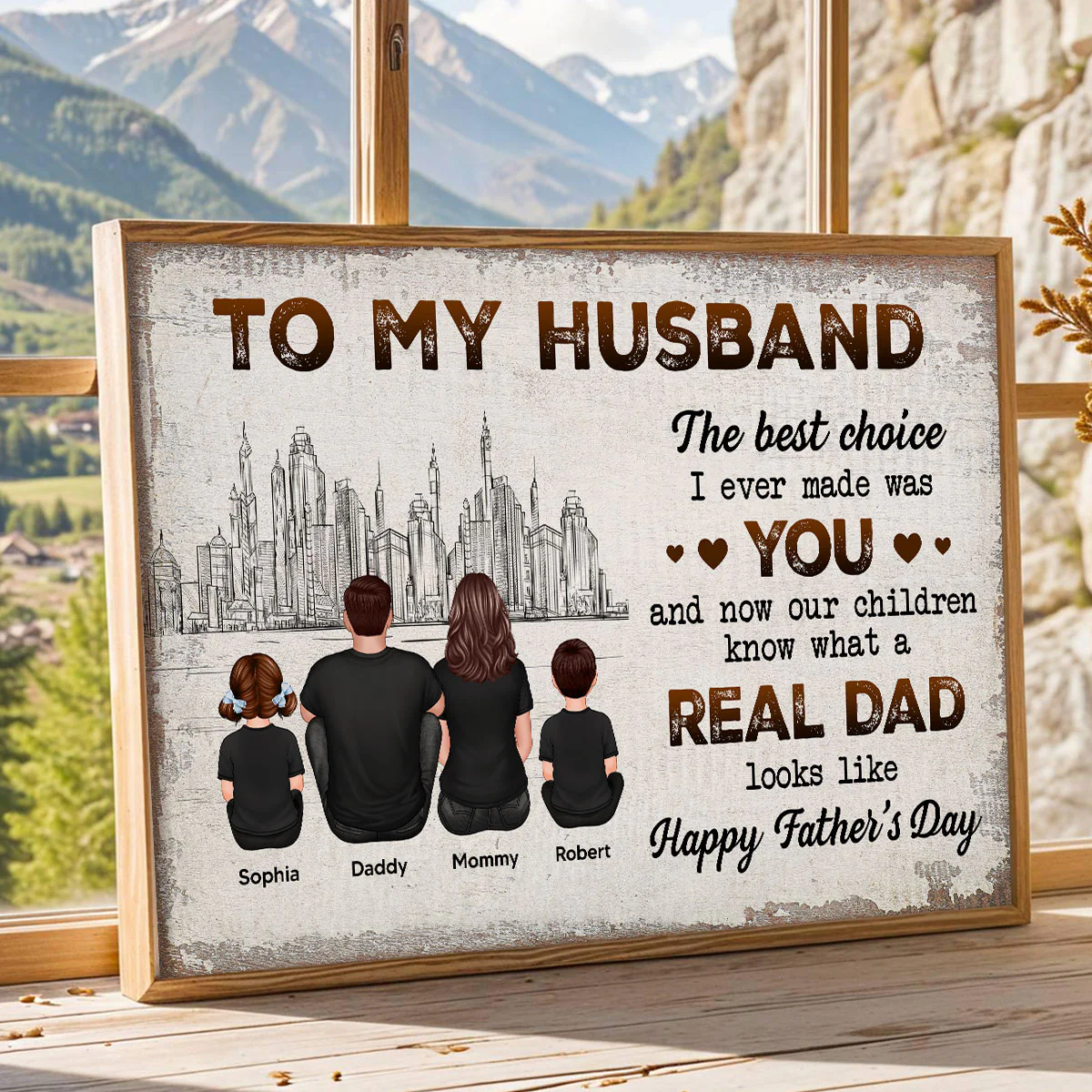 To My Husband Our Children Knows What A Real Dad Looks Like Personalized Poster, Gift For Bonus Dad - Image 5
