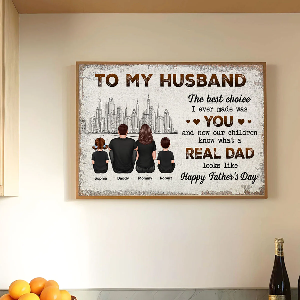 To My Husband Our Children Knows What A Real Dad Looks Like Personalized Poster, Gift For Bonus Dad - Image 7