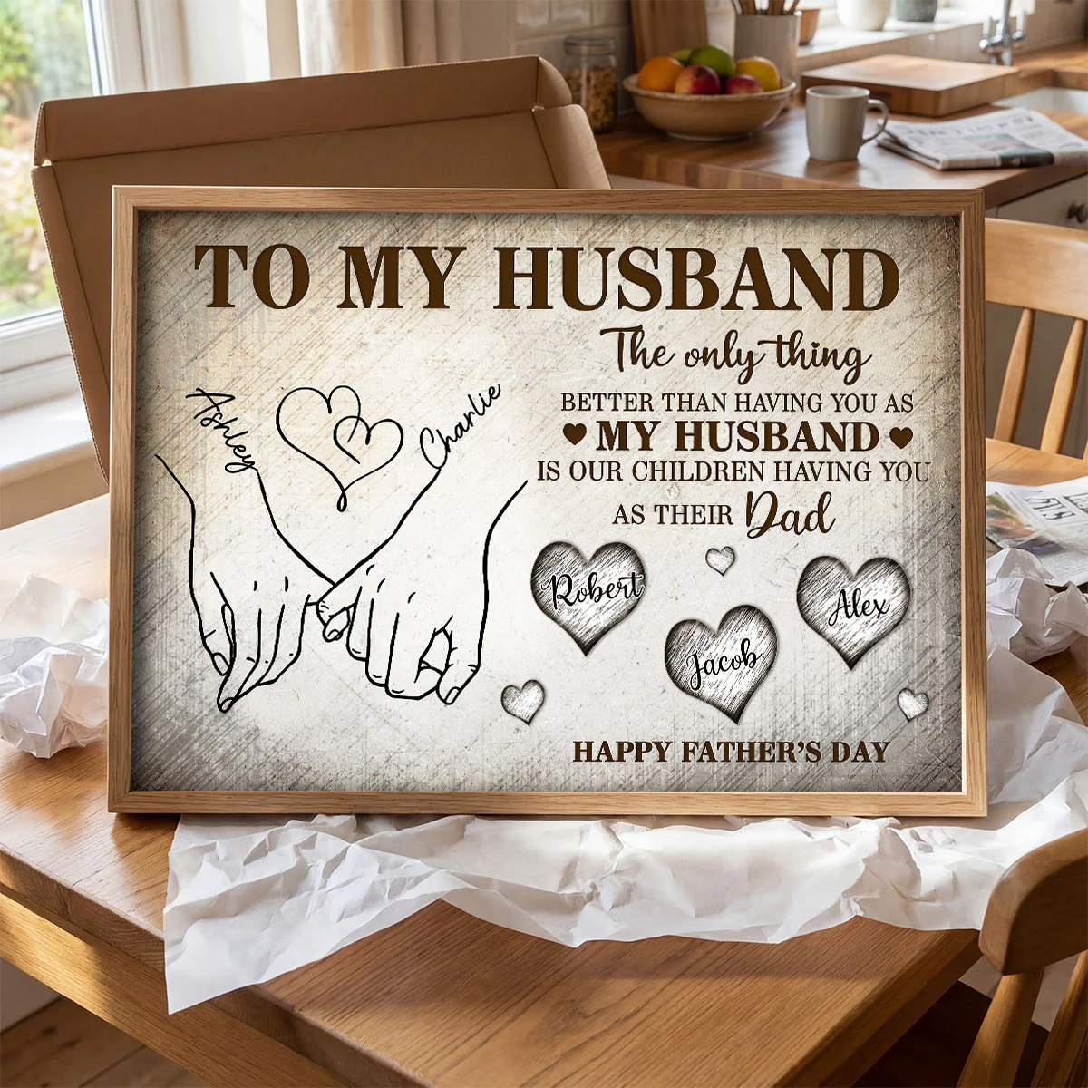 To My Husband The Only Thing - Personalized Poster - Father's Day Gift For Husband, Dad - Image 5