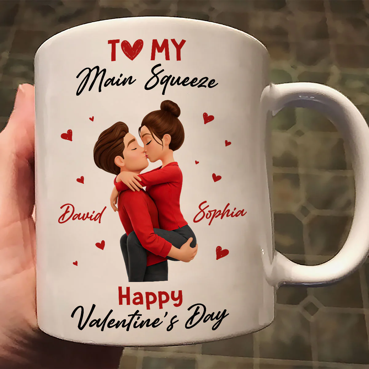 To My Main Squeeze Happy Valentine's Day - Personalized Mug - Unique Valentine's Day Gift for Her - Image 5