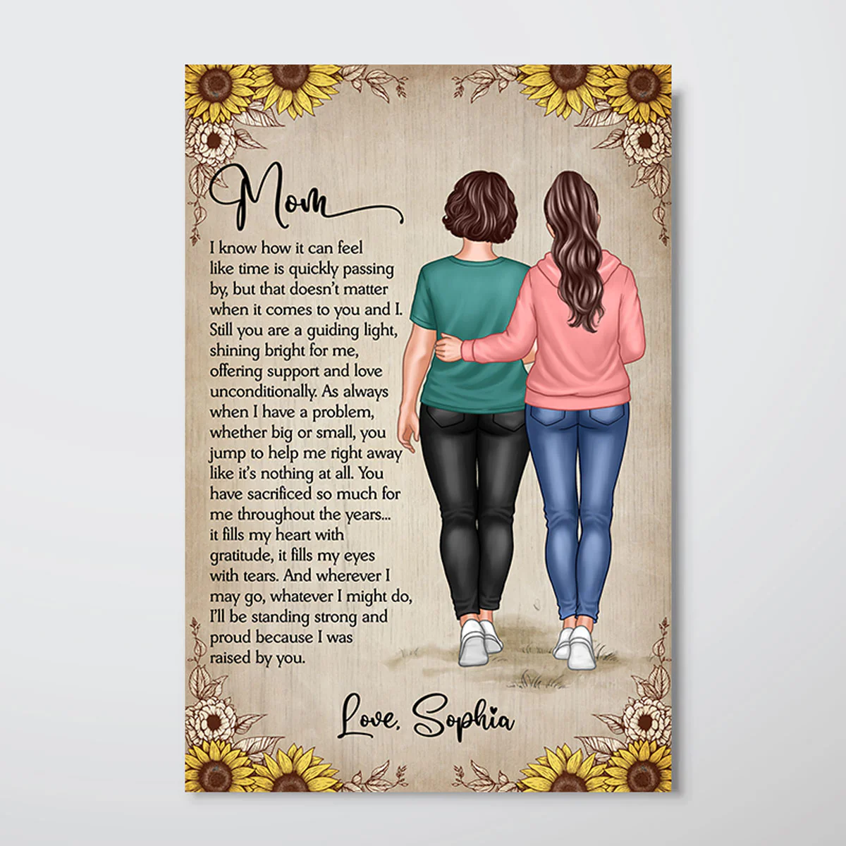 To My Mom From Daughter Mother‘s Day Gift Personalized Vertical Poster - Image 2