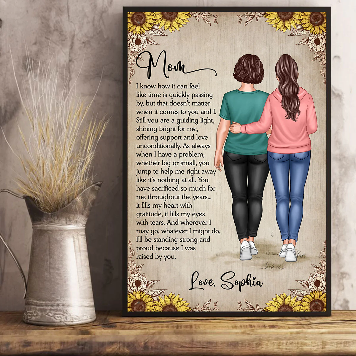 To My Mom From Daughter Mother‘s Day Gift Personalized Vertical Poster - Image 3