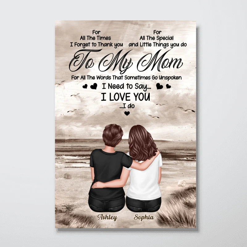 To My Mom Retro Personalized Vertical Poster - Image 6