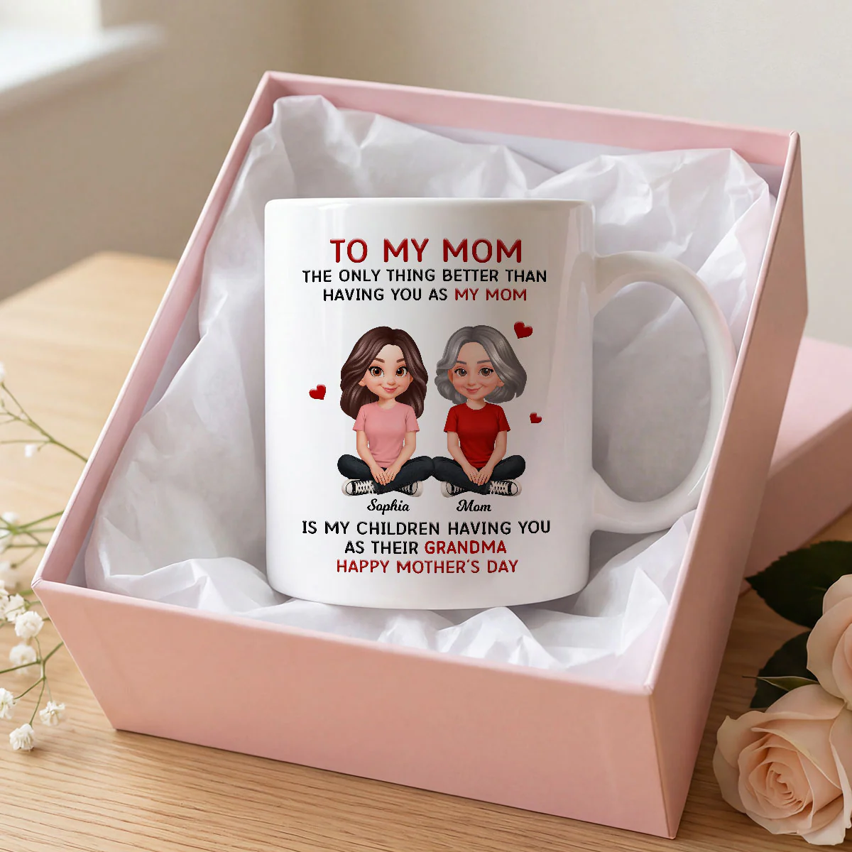 To My Mom The Only Thing Better Than Having You As Mom - Personalized Mug - Mother's Day Gift For Mom - Image 3