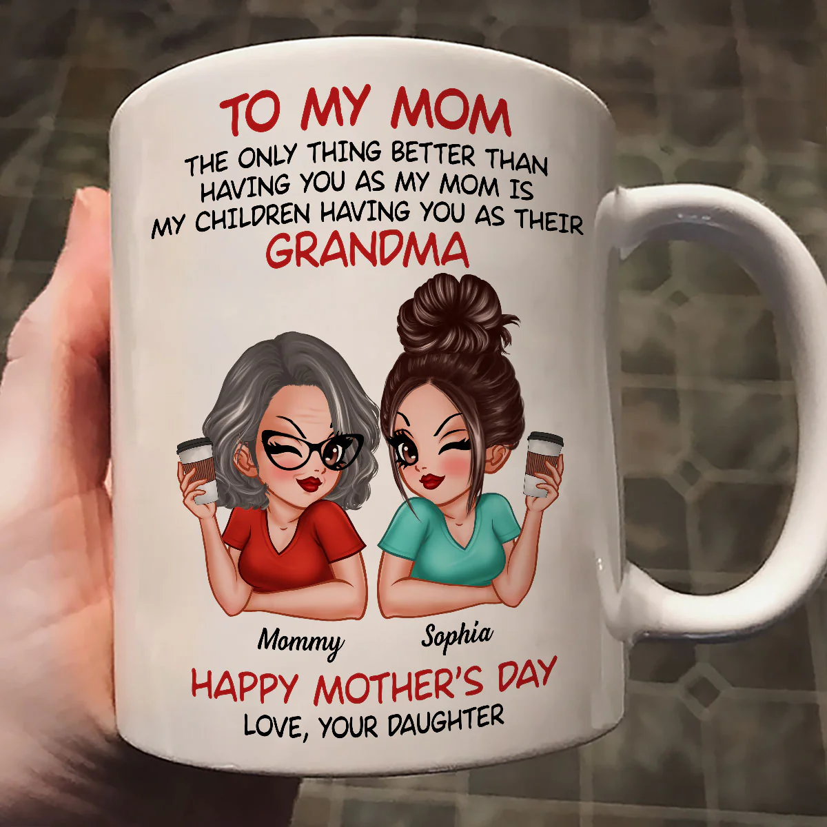 To My Mom The Only Thing Better Than Having You As My Mom Personalized Mug - Image 2