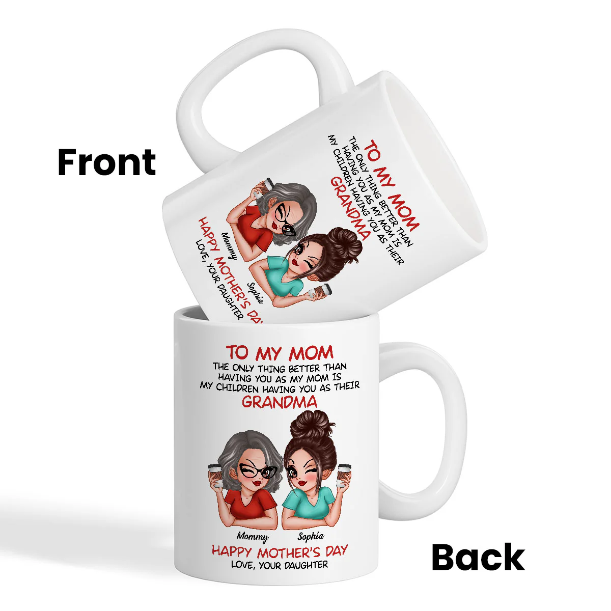 To My Mom The Only Thing Better Than Having You As My Mom Personalized Mug - Image 3