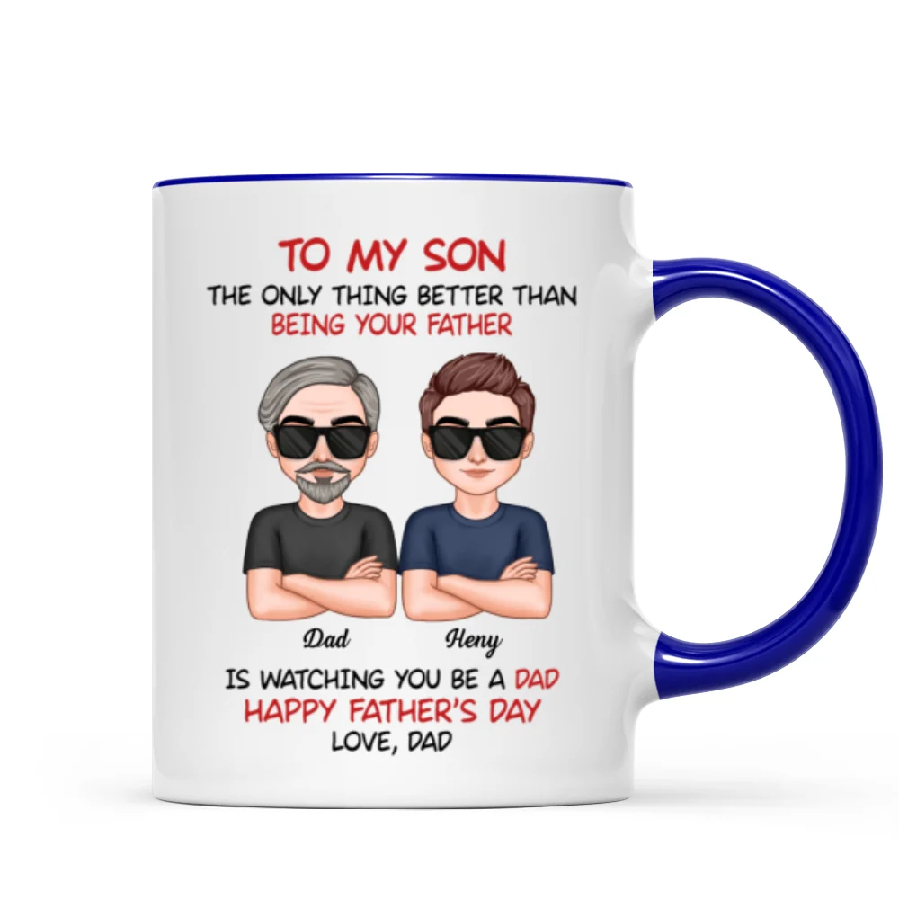 To My Son From Dad Happy Father‘s Day Personalized Mug - Image 8