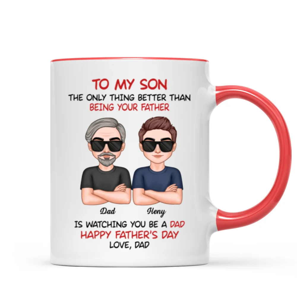 To My Son From Dad Happy Father‘s Day Personalized Mug - Image 9
