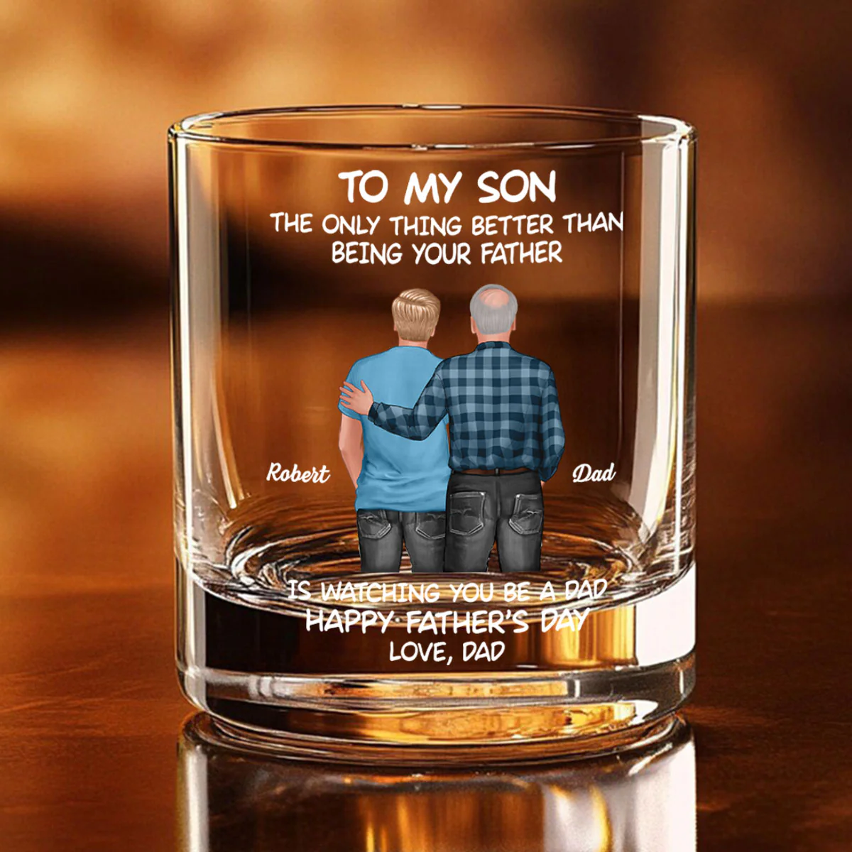 To My Son From Mom Dad Happy Father's Day Personalized Whiskey Glass| Heartfelt Father's Day Gift For Son - Image 14