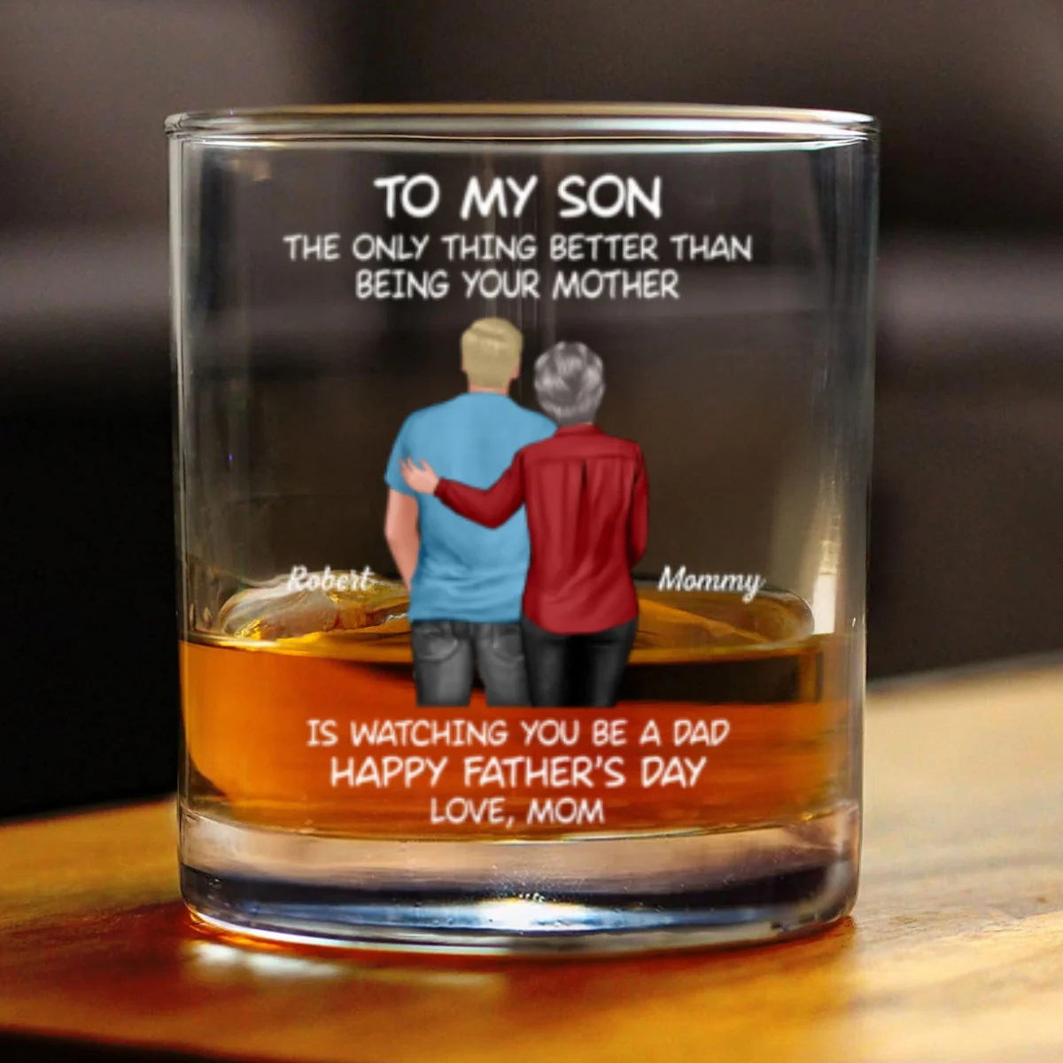 To My Son From Mom Dad Happy Father's Day Personalized Whiskey Glass| Heartfelt Father's Day Gift For Son - Image 17