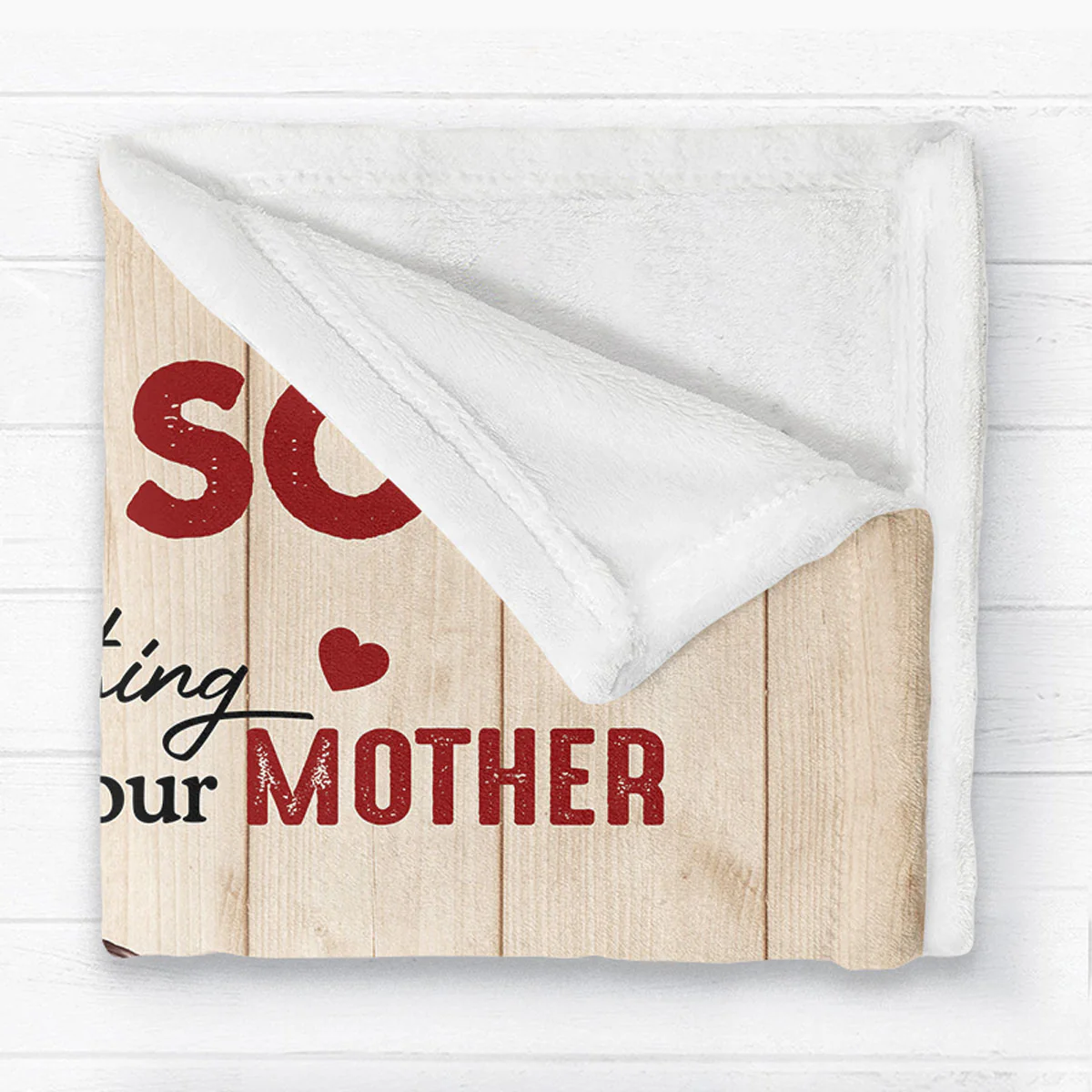 To My Son From Mom Happy Father‘s Day Back View Personalized Fleece Blanket - Image 3