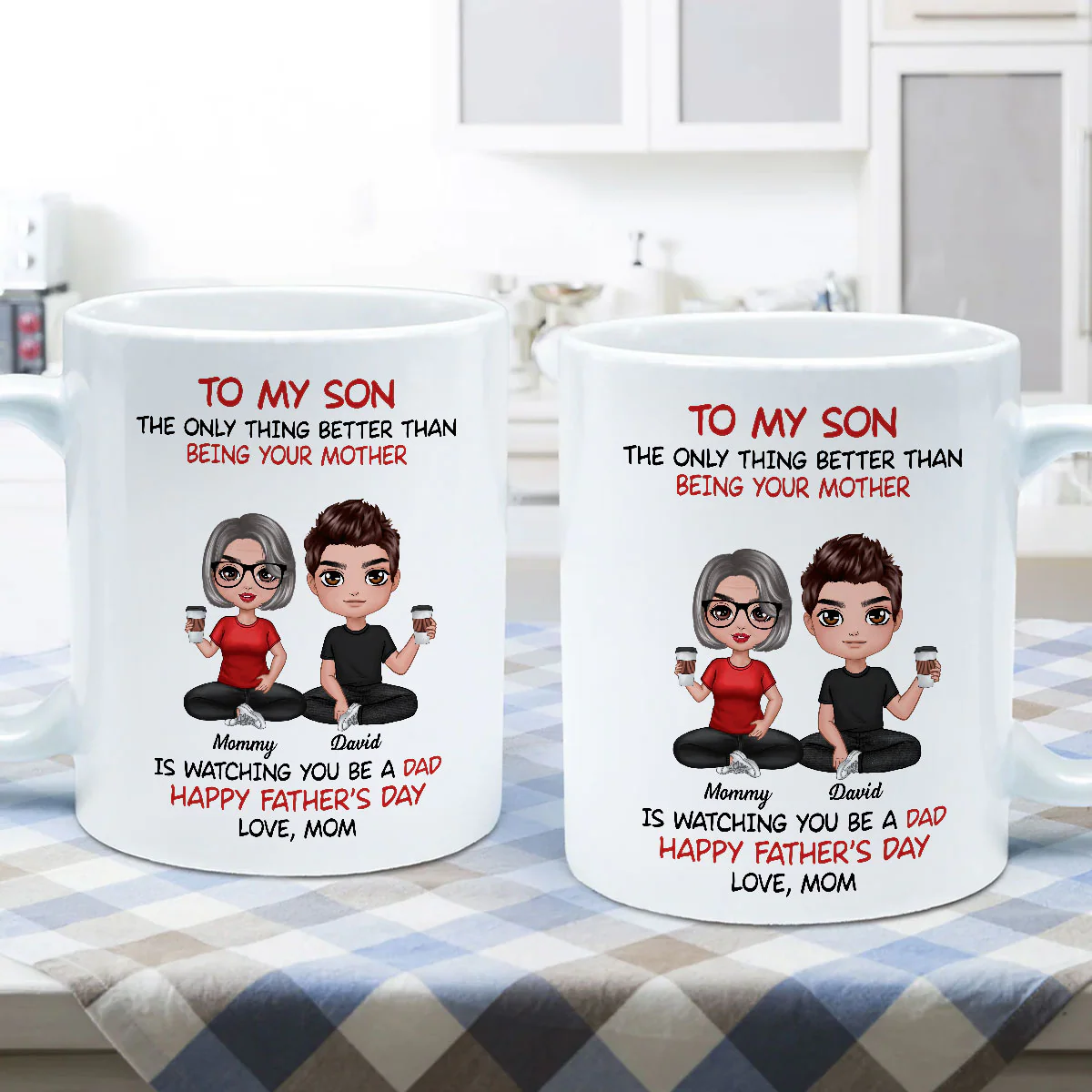 Heartfelt Tribute From Mom To Son Personalized Ceramic Mug, Father's Day Gift For Son - Image 6
