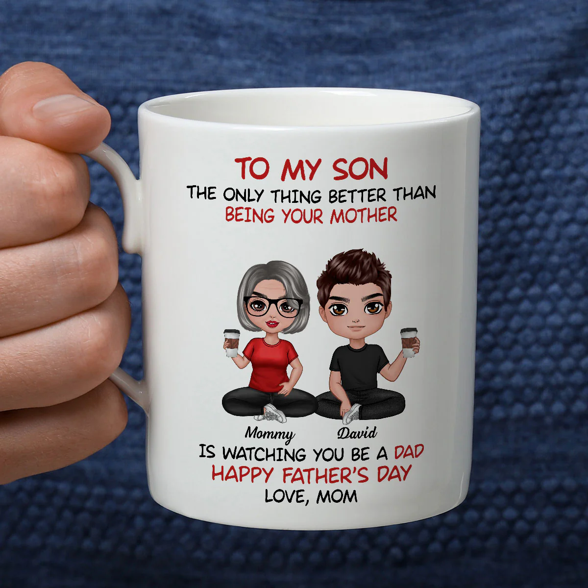 Heartfelt Tribute From Mom To Son Personalized Ceramic Mug, Father's Day Gift For Son - Image 8