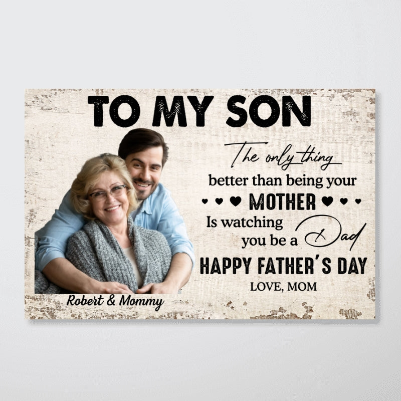 To My Son From Mom Photo Inserted Personalized Poster, Gift For Son - Image 6