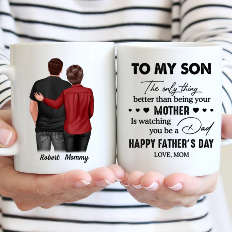 To My Son From Mom Personalized Mug, Father‘s Day Gift For Son - Image 9