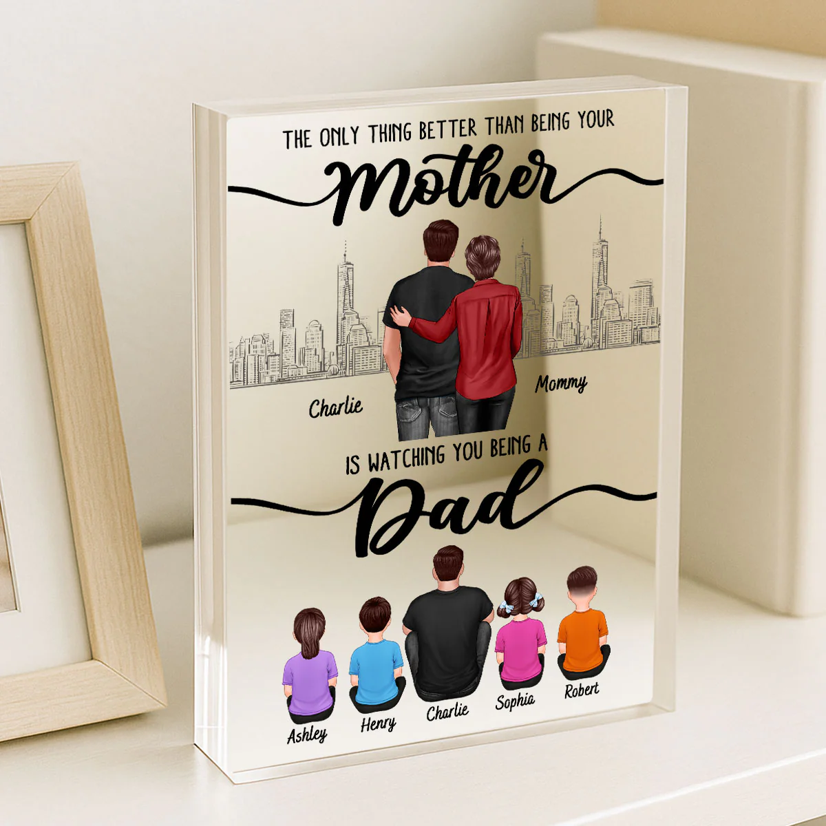 To My Son From Mom The Only Thing Better Than Personalized Acrylic Block, Father's day gift - Image 4