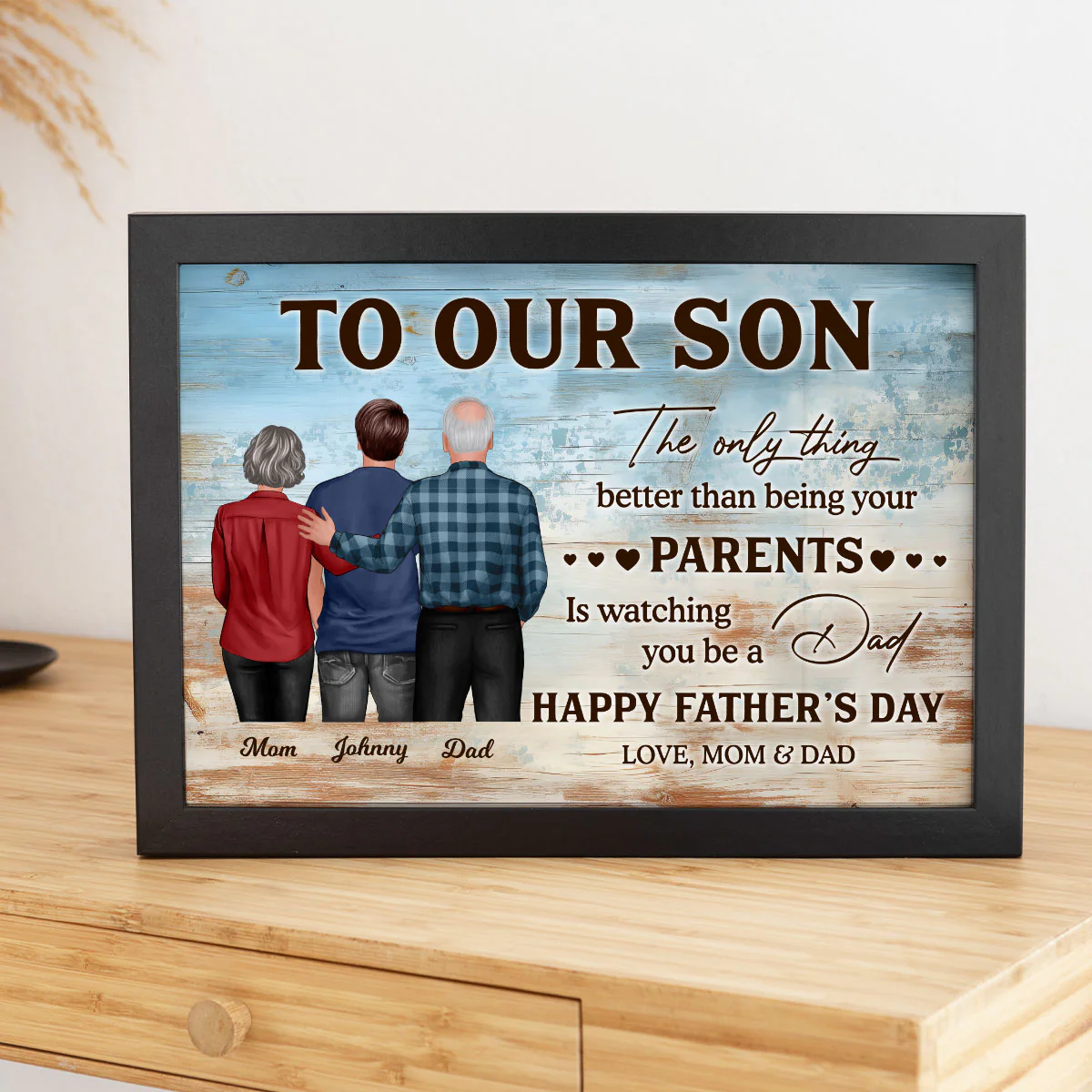 To My Son From Dad Mom Happy Father's Day Personalized Poster, Heartfelt 2025 Father's Day Gift For Son - Image 3