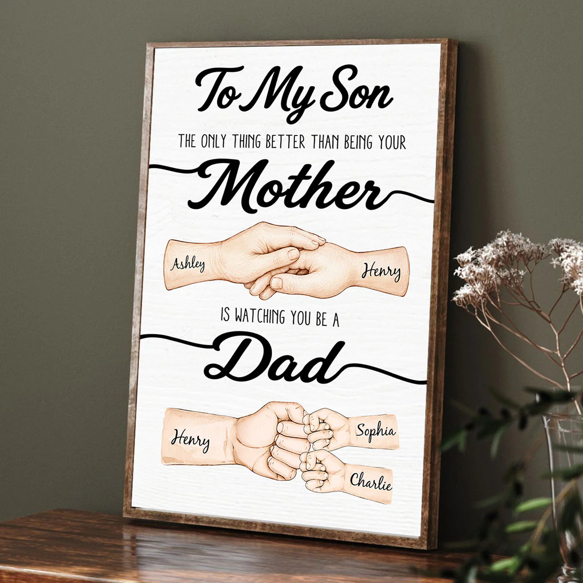 To My Son Watching You Be A Dad From Mom - Personalized Poster - Father's Day Gift For Son - Image 9