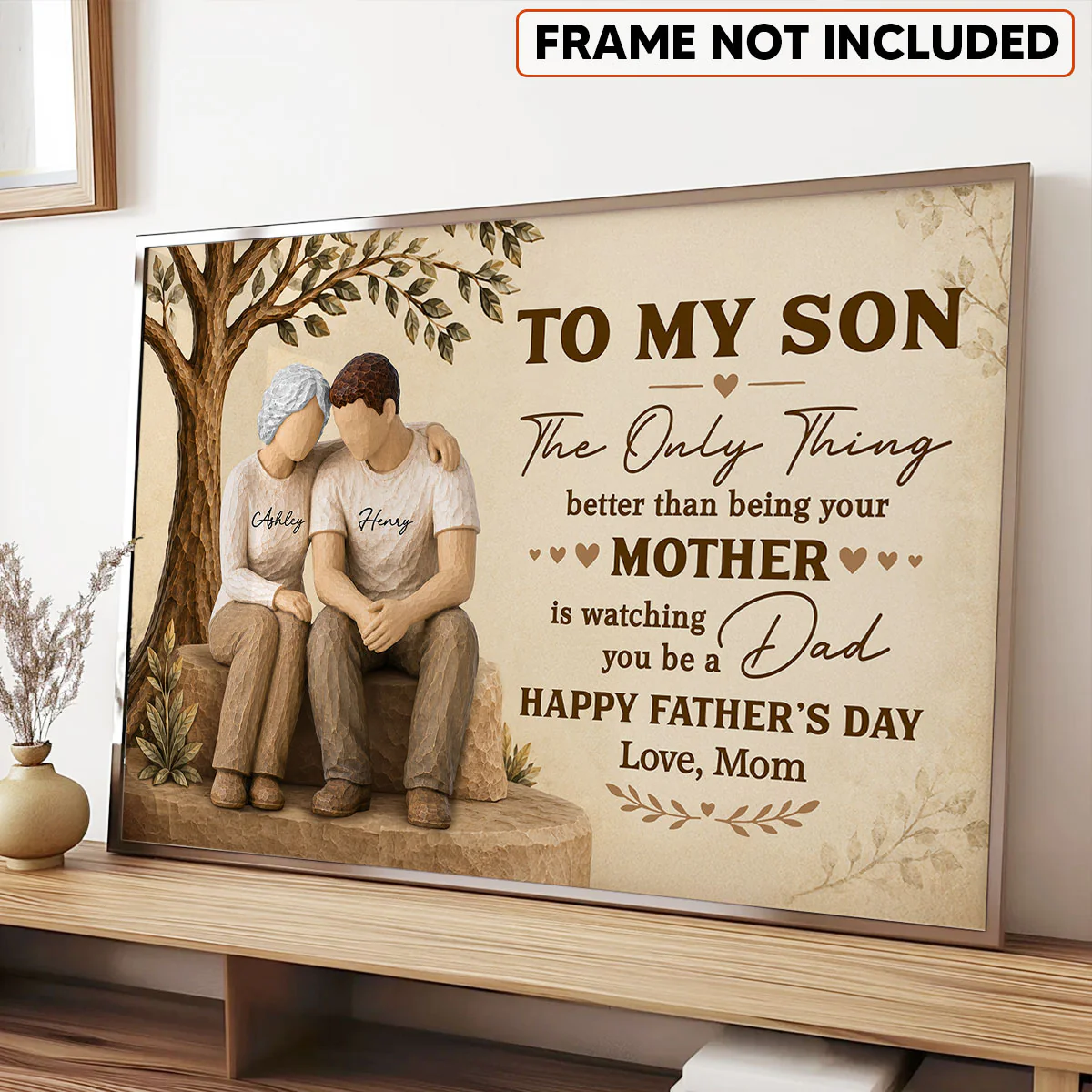 To My Son Watching You Be A Dad From Mom - Personalized Poster - Father's Day Gift For Son - Image 3