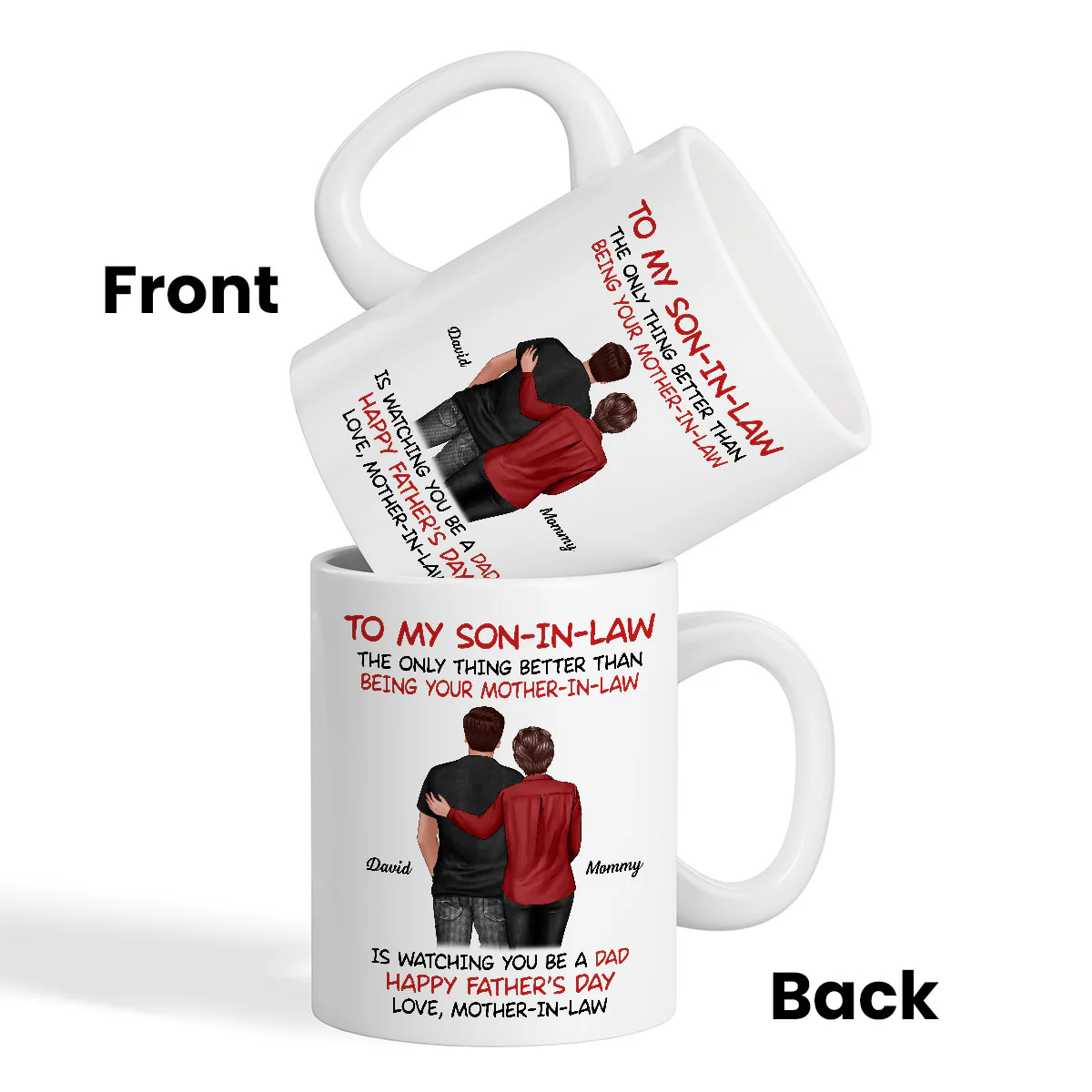 To My Son-In-Law From Mother-In-Law Happy Father‘s Day Personalized Mug - Image 3