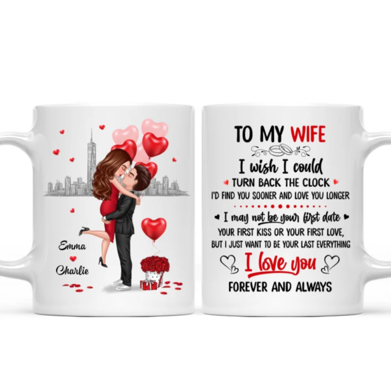 To My Wife Couple Hugging Gift For Him For Her Personalized Mug - Image 4