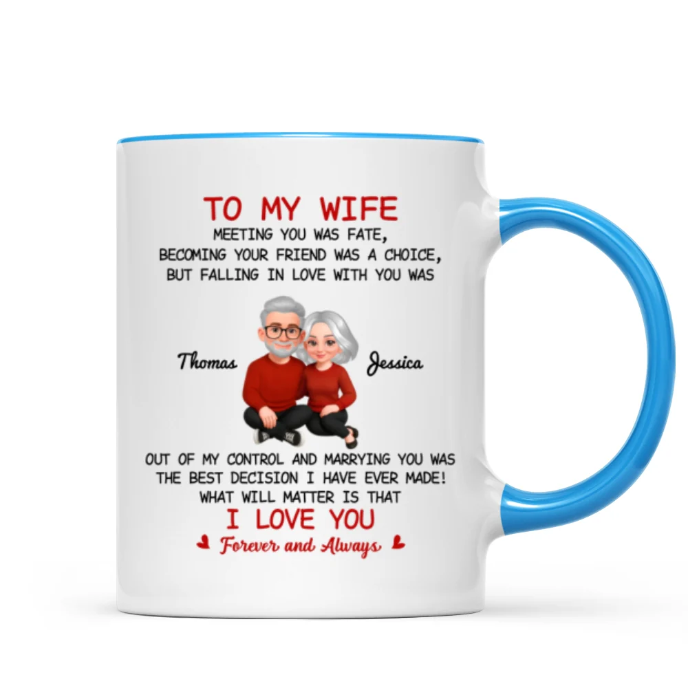To My Wife My Husband Meeting You Was Fate - Personalized Mug - Gift For Couple, Gift For Him, For Her - Image 11