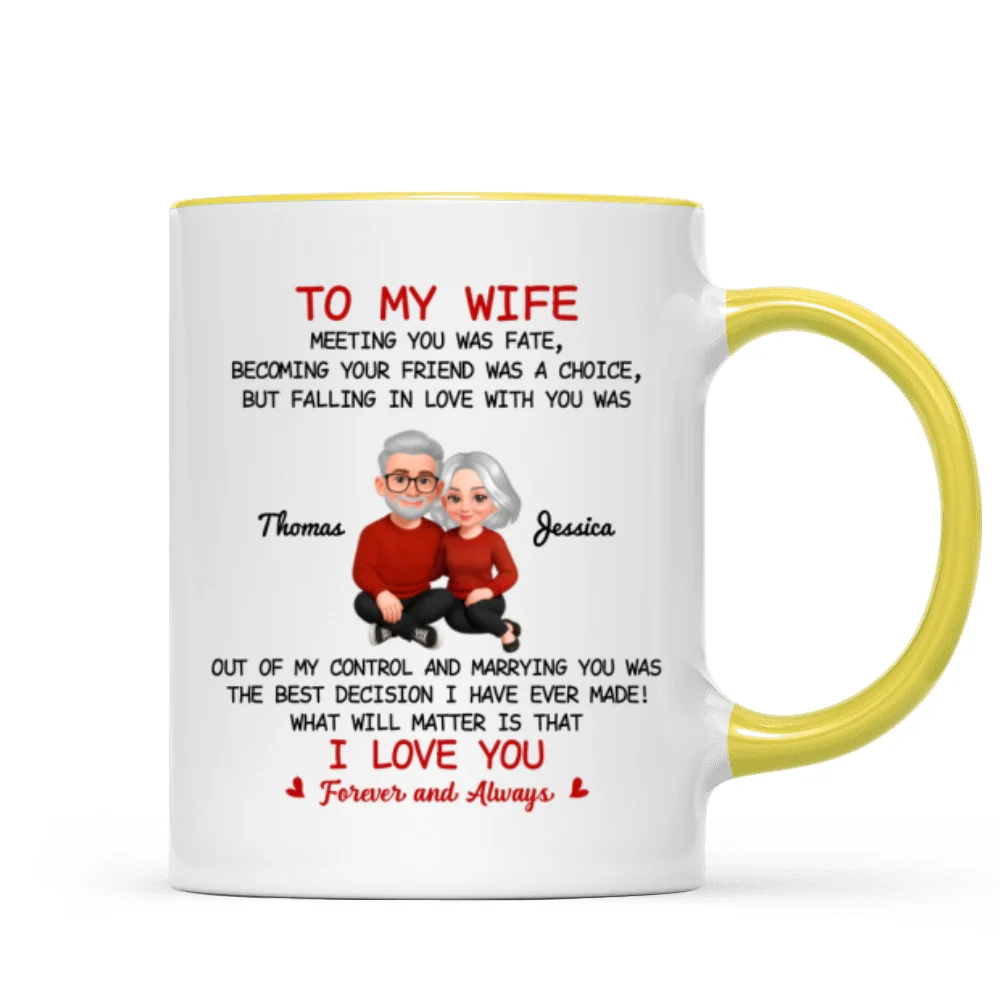 To My Wife My Husband Meeting You Was Fate - Personalized Mug - Gift For Couple, Gift For Him, For Her - Image 14