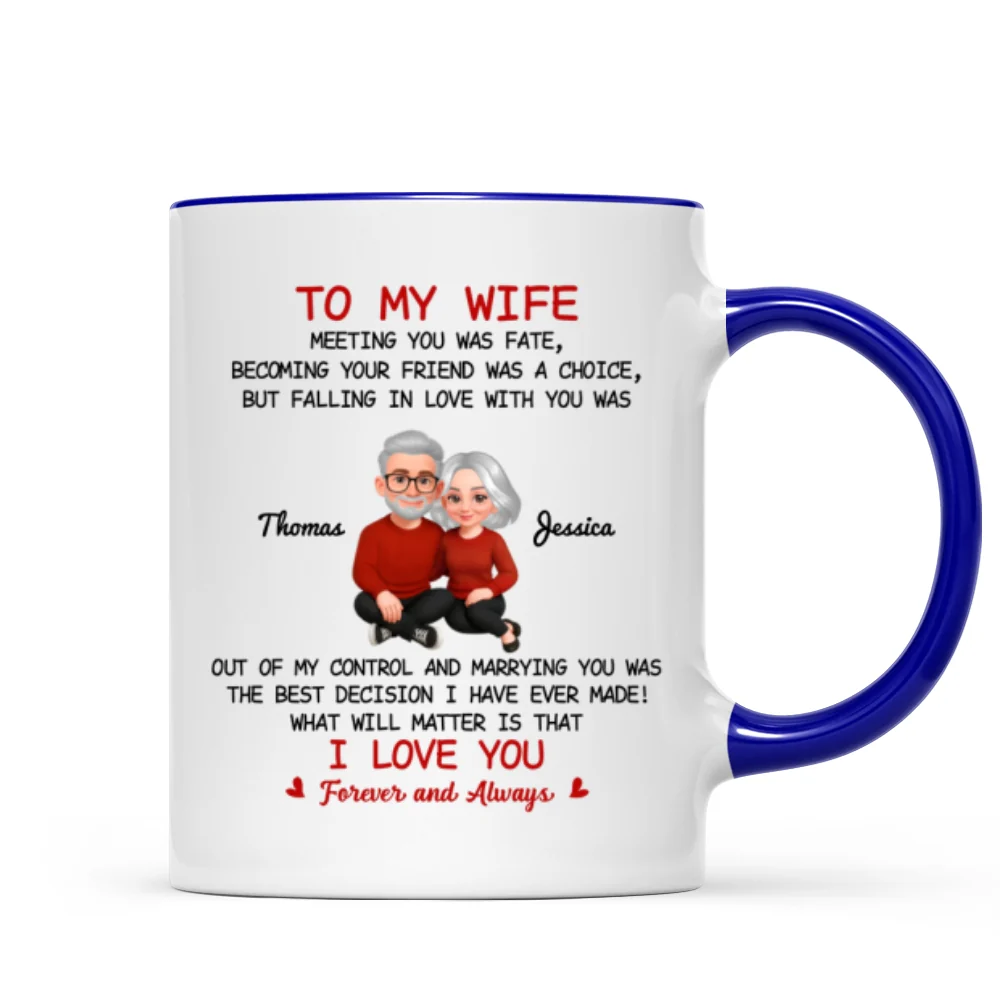 To My Wife My Husband Meeting You Was Fate - Personalized Mug - Gift For Couple, Gift For Him, For Her - Image 9