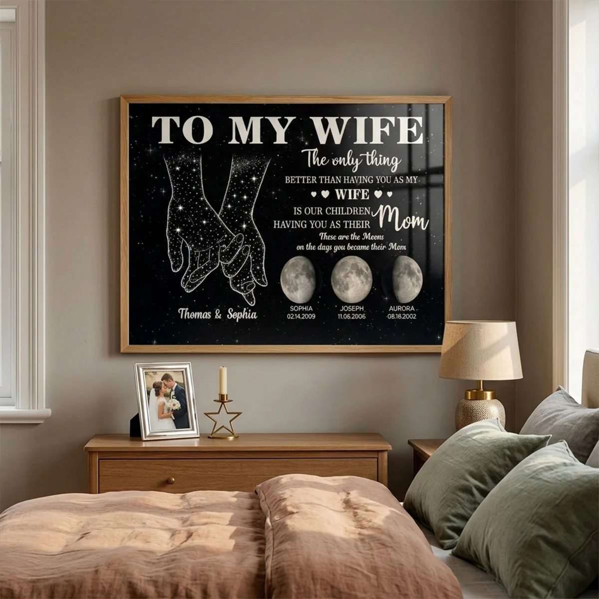 To My Wife The Only Thing Better Custom Kids Birth Moon Phase - Personalized Poster - Mother's Day Gift For Wife - Image 7