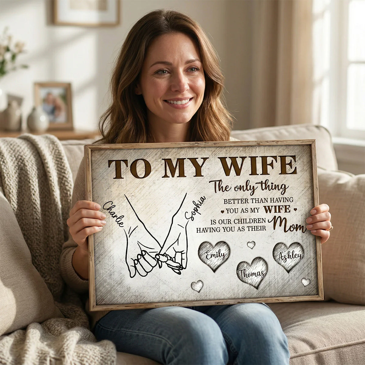 To My Wife The Only Thing Better Custom Kids Names - Personalized Poster - Mother's Day Gift For Wife - Image 4