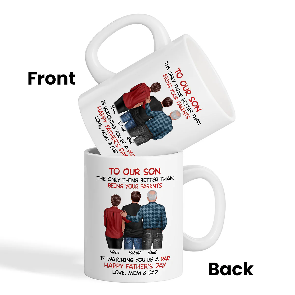 To Our Son From Parents Personalized Mug, Gift For Son - Image 3