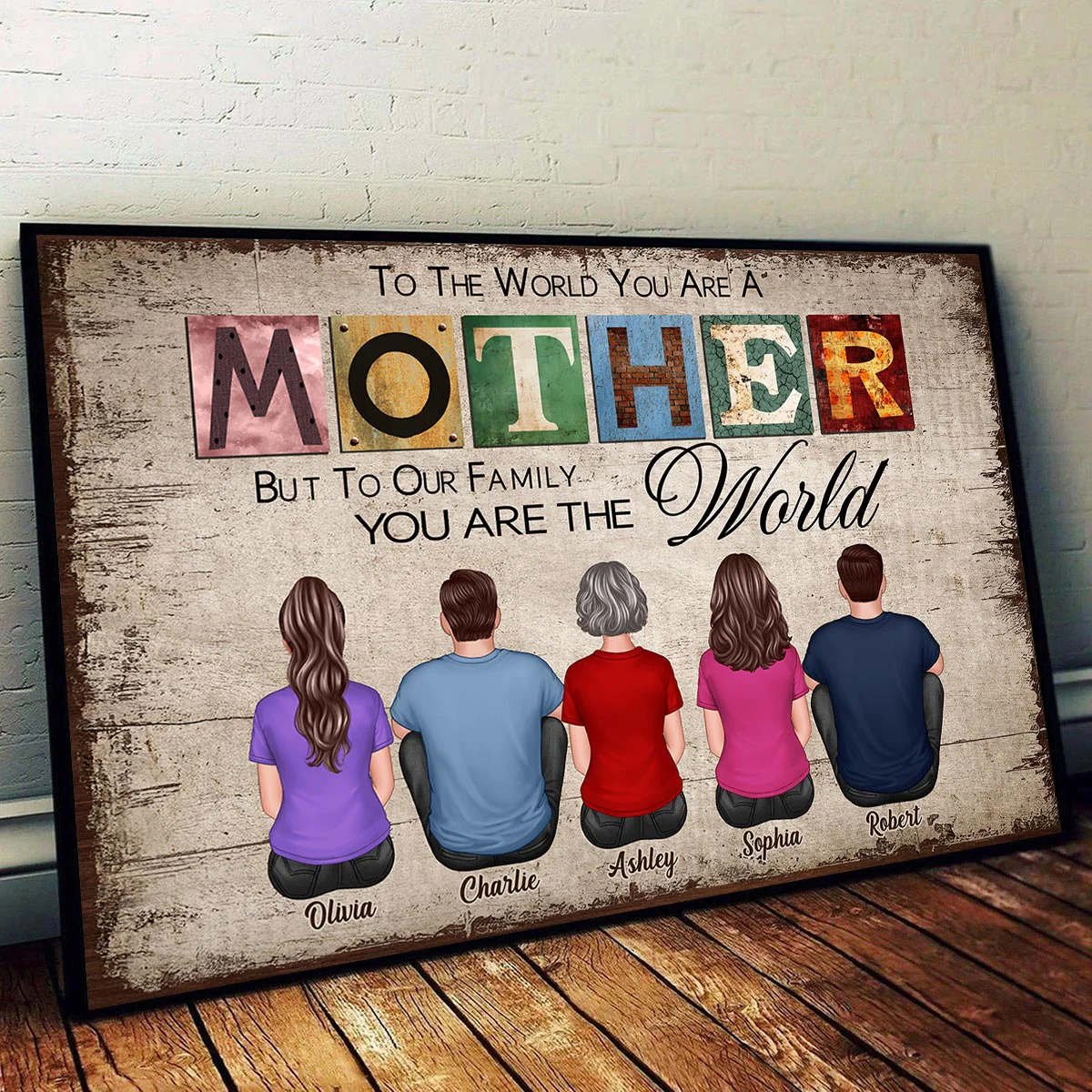 To The World You Are A Mother Gift For Mom Personalized Horizontal Poster - Image 2