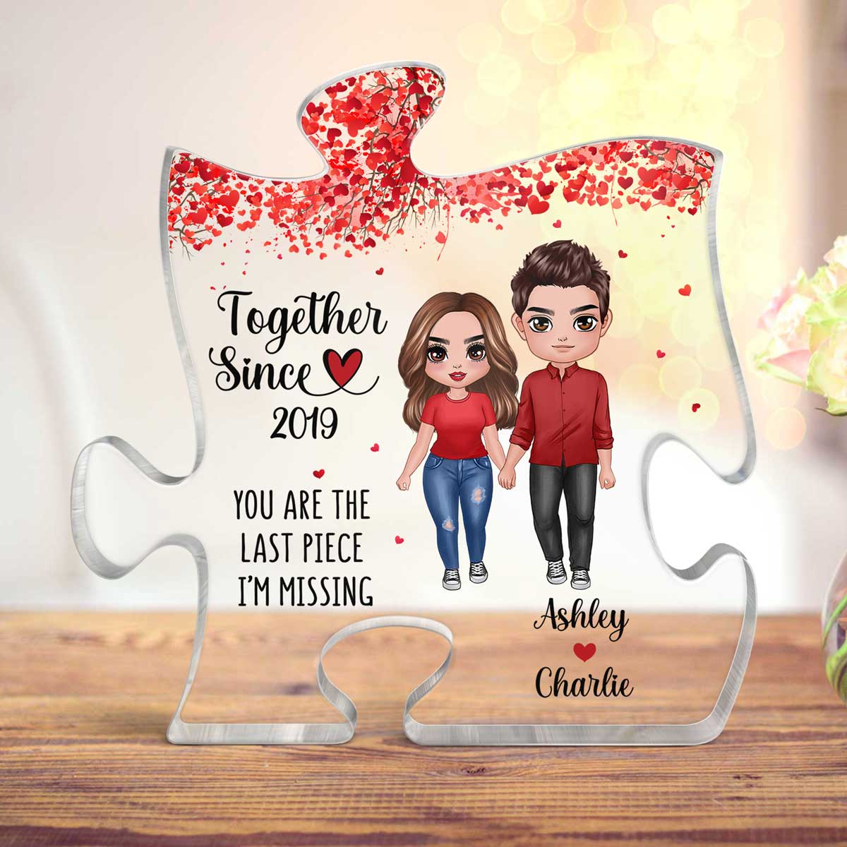 Together Since Last Piece I‘m Missing Personalized Puzzle Acrylic Plaque