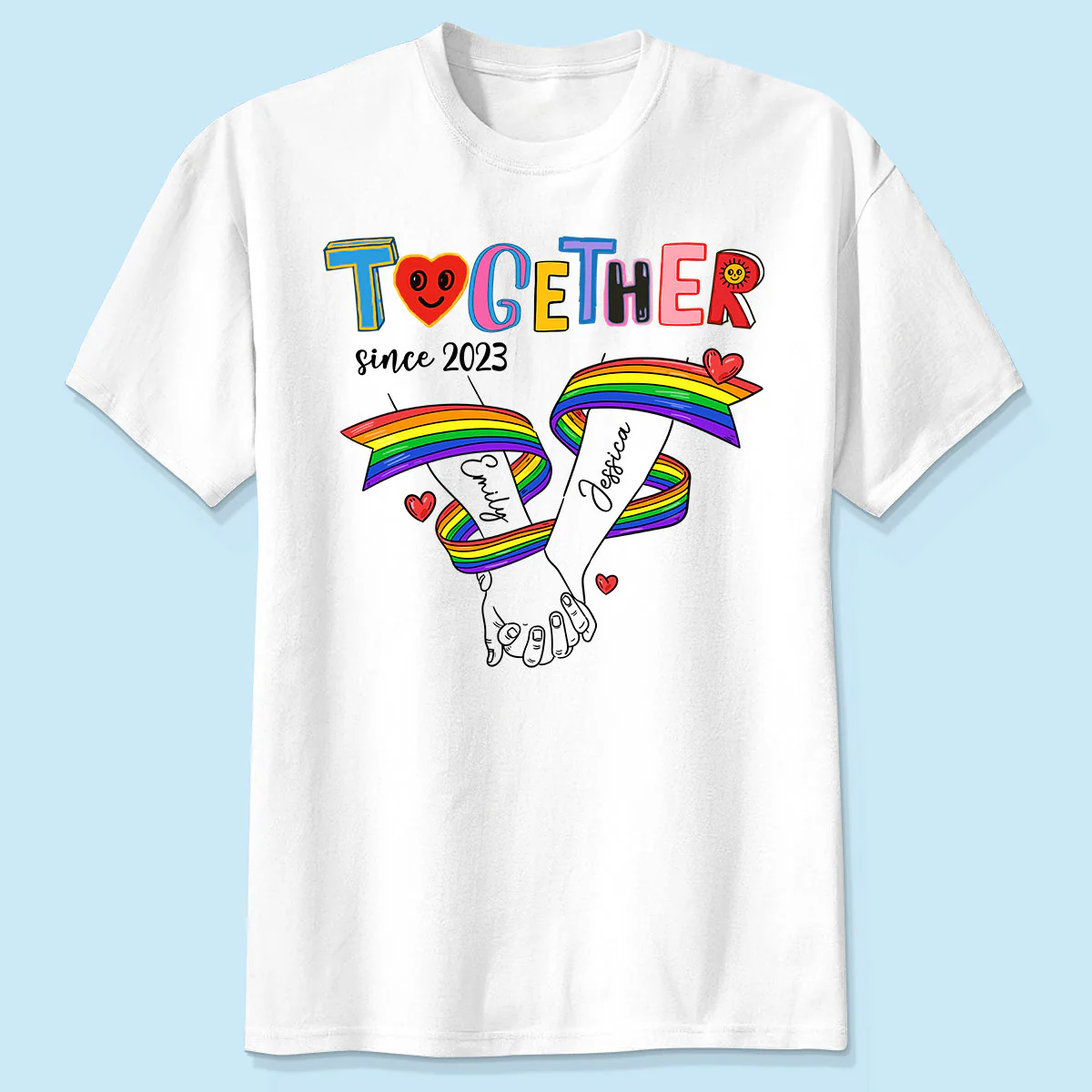 Together Since LGBT Couple Hand In Hand Personalized Shirt, Pride Month