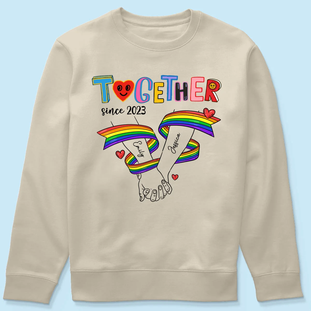 Together Since LGBT Couple Hand In Hand Personalized Shirt, Pride Month - Image 20