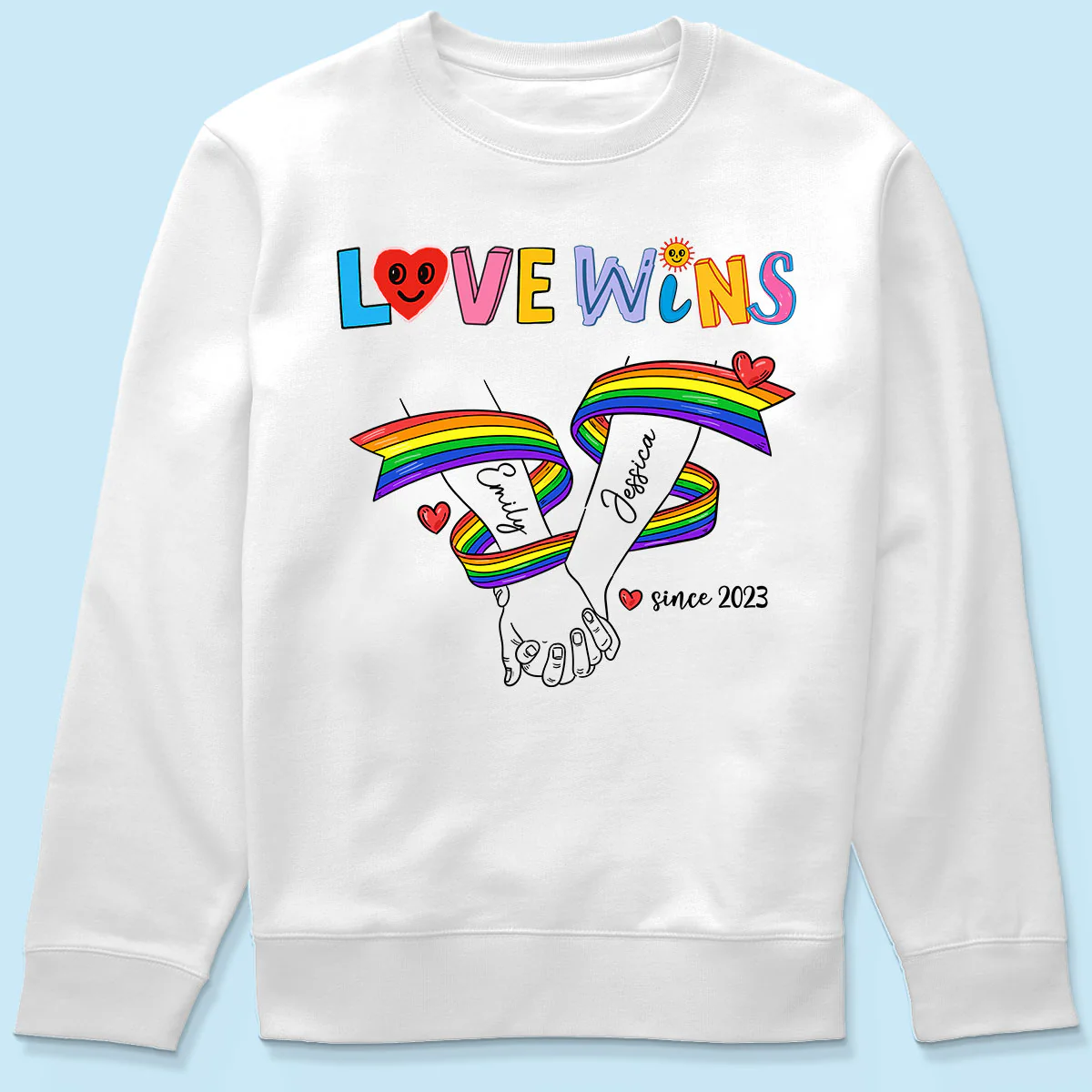 Together Since LGBT Couple Hand In Hand Personalized Shirt, Pride Month - Image 5