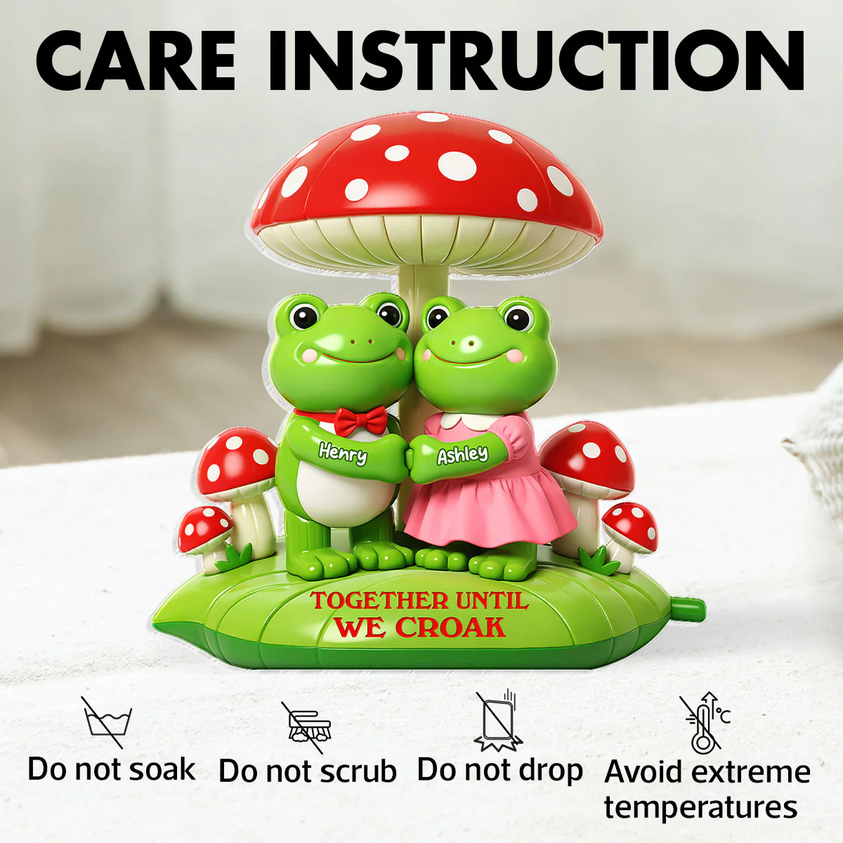 Together Until We Croak - Personalized Block Plaque - Gift for Couple - Image 7