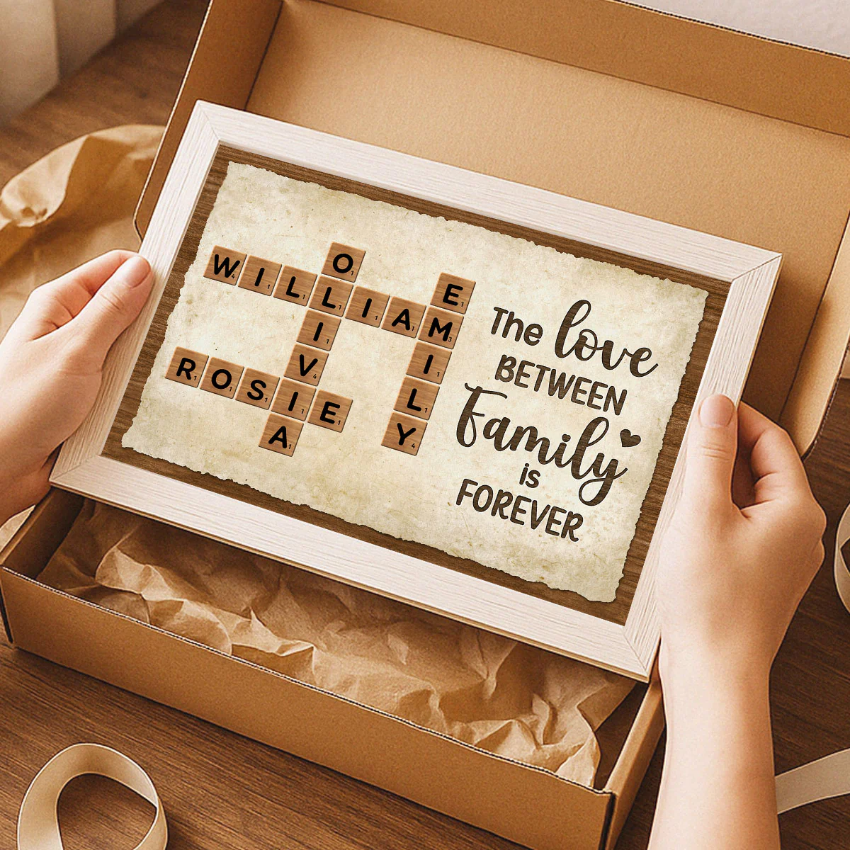 Together We Make A Family Crossword Art - Personalized Poster - Sentimental Gift for Grandma Grandpa Grandparents - Image 10