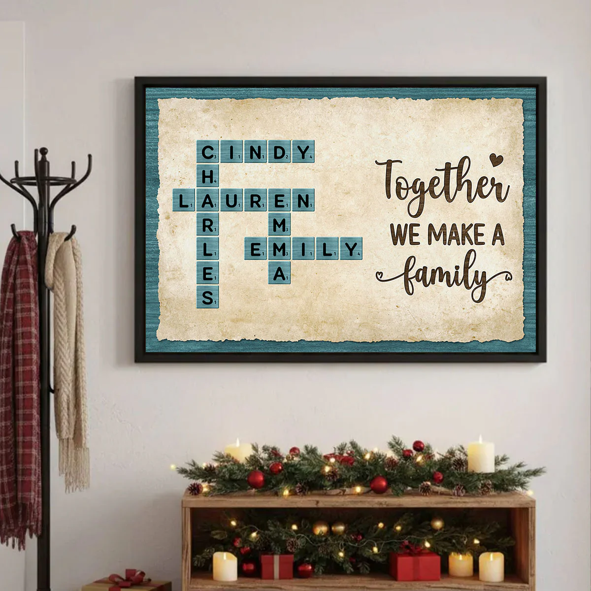 Together We Make A Family Crossword Art - Personalized Poster - Sentimental Gift for Grandma Grandpa Grandparents - Image 5