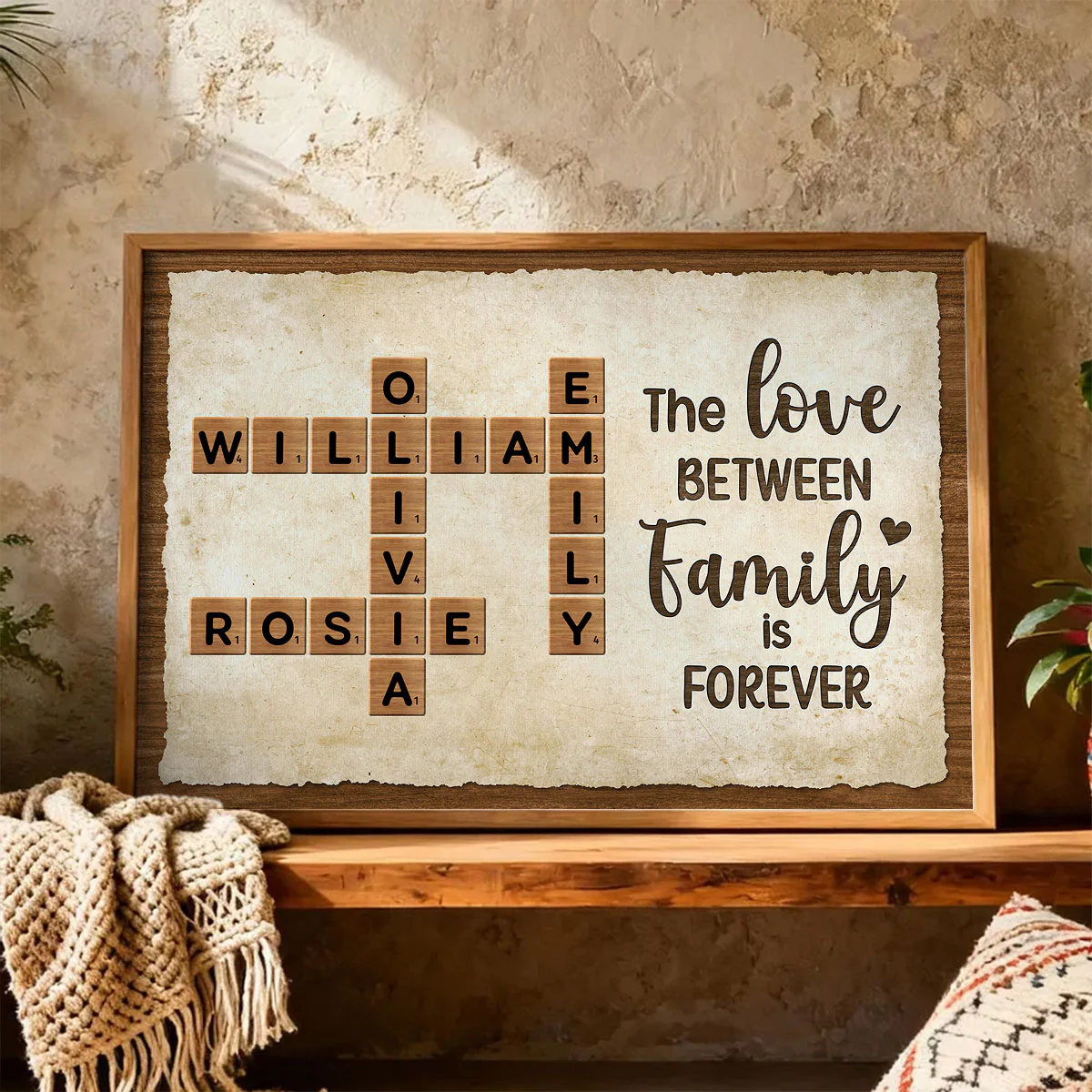 Together We Make A Family Crossword Art - Personalized Poster - Sentimental Gift for Grandma Grandpa Grandparents - Image 6