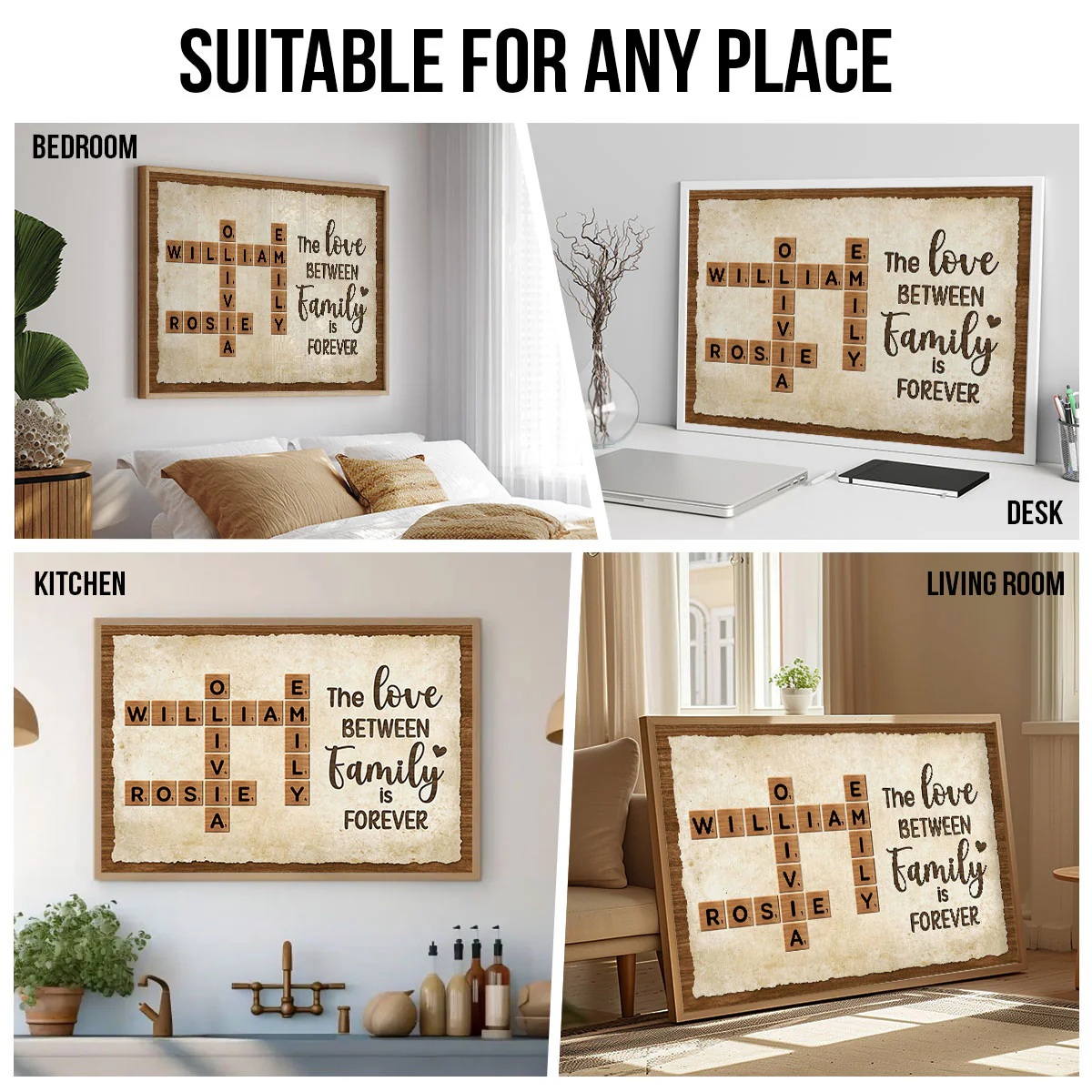 Together We Make A Family Crossword Art - Personalized Poster - Sentimental Gift for Grandma Grandpa Grandparents - Image 8