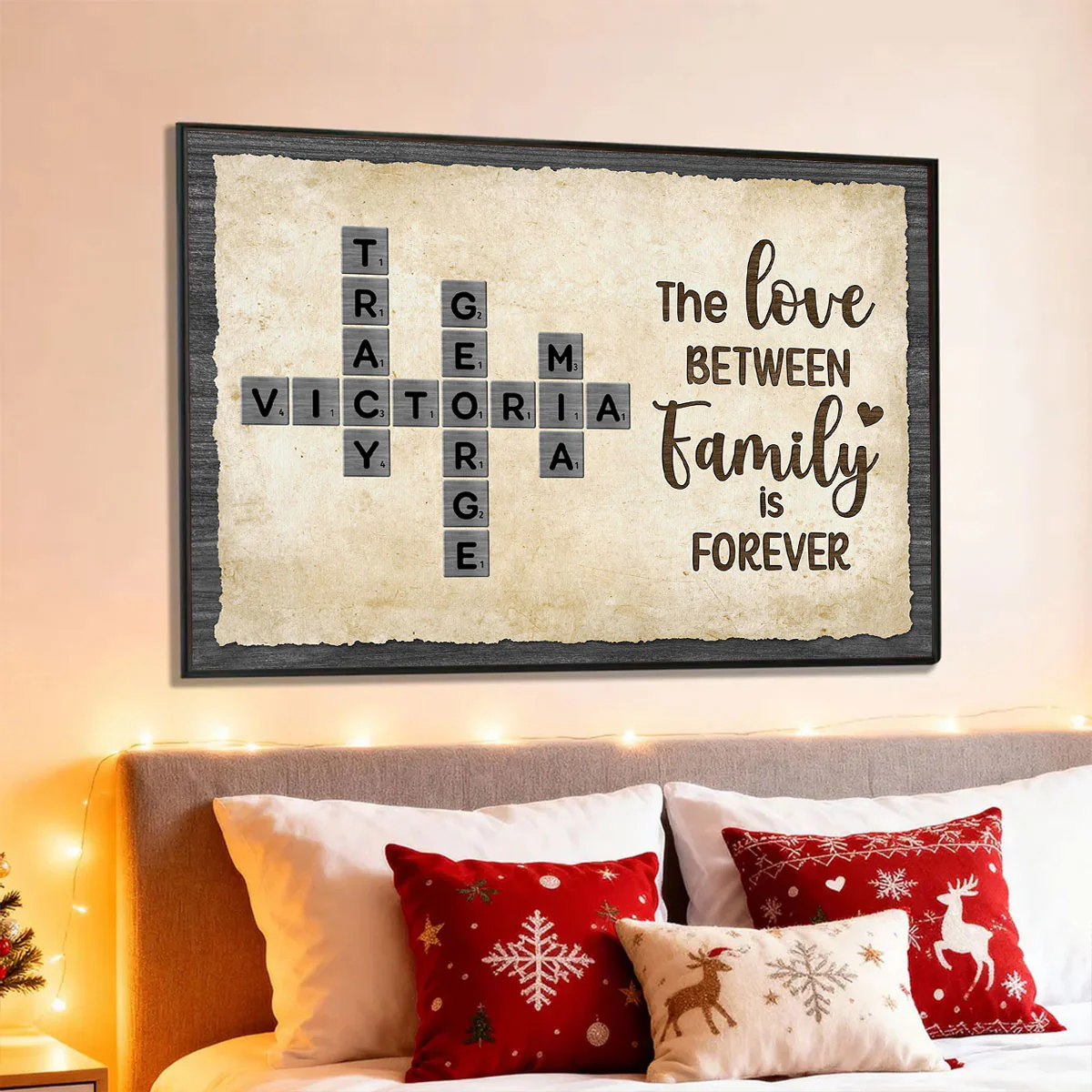 Together We Make A Family Crossword Art - Personalized Poster - Sentimental Gift for Grandma Grandpa Grandparents - Image 9