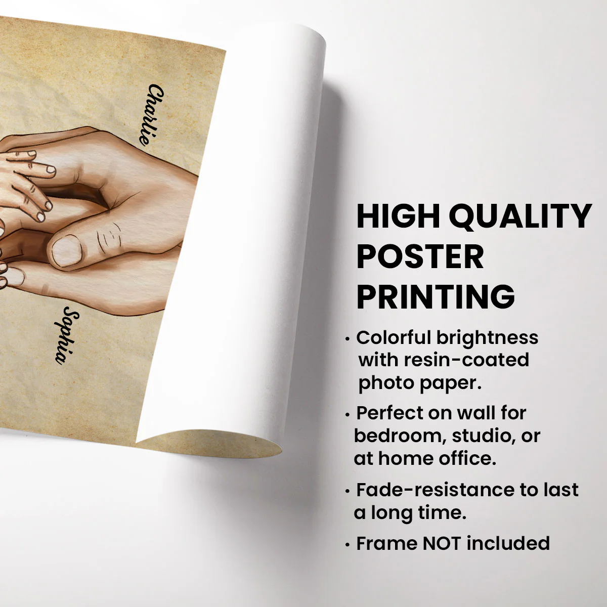 Together We Make A Family Hands In Hands Personalized Poster, Gift For Family - Image 3