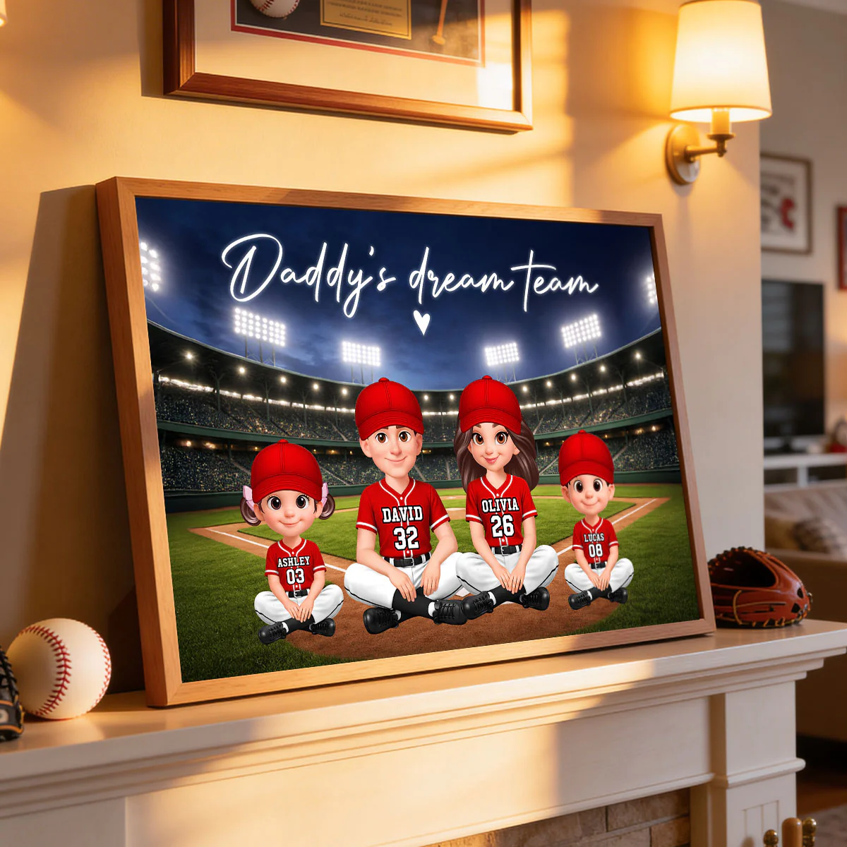 Together We Make A Winning Team Baseball Family - Personalized Poster - Heartfelt Gift For Dad, Gift For Family - Image 5