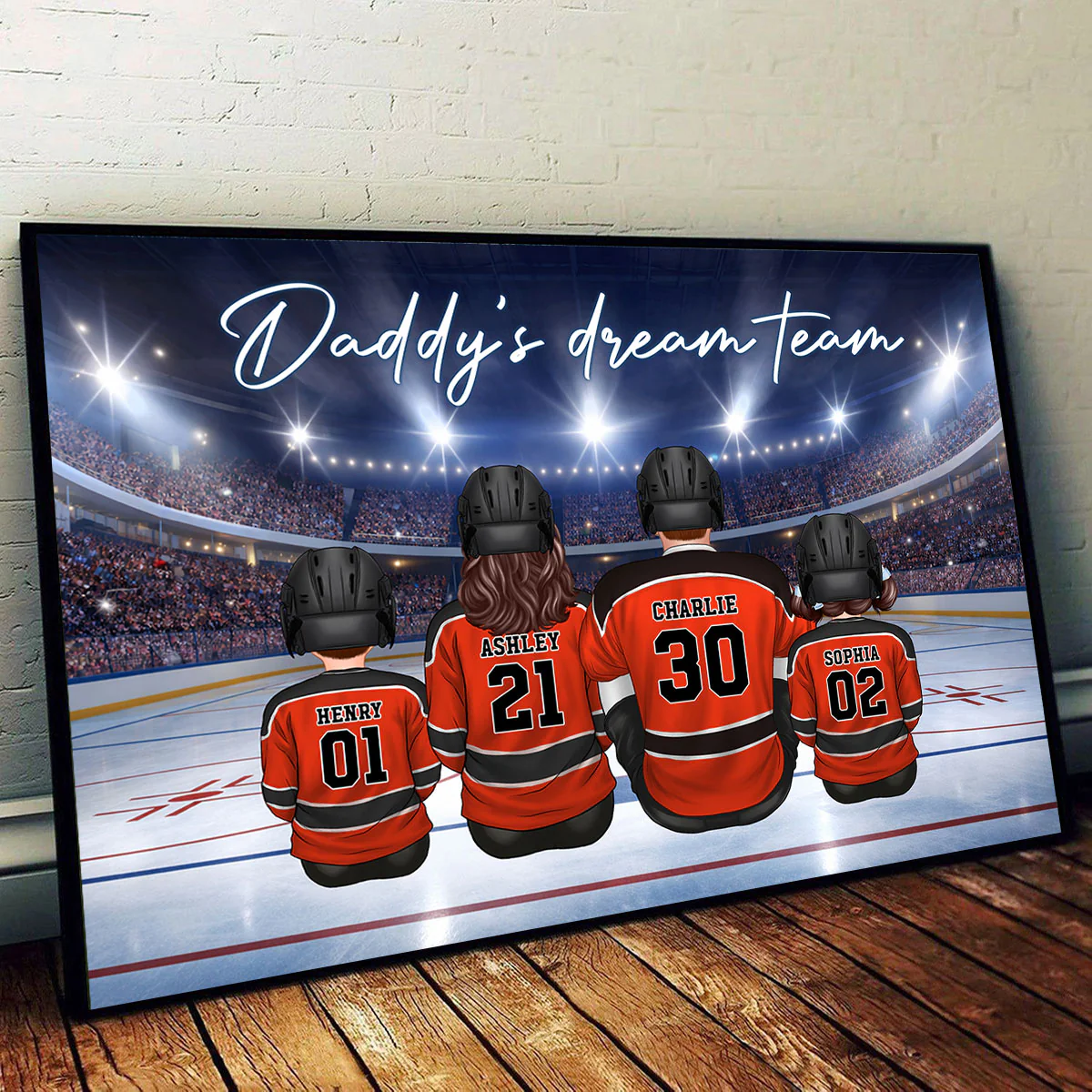 Together We Make A Winning Team Hockey Family - Personalized Poster - Heartfelt Gift For Family - Image 2