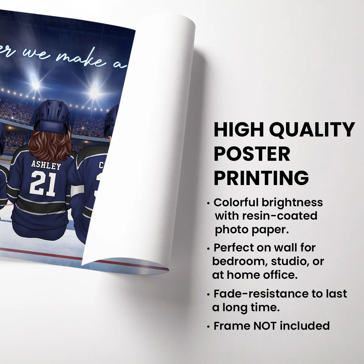 Together We Make A Winning Team Hockey Family - Personalized Poster - Heartfelt Gift For Family - Image 9
