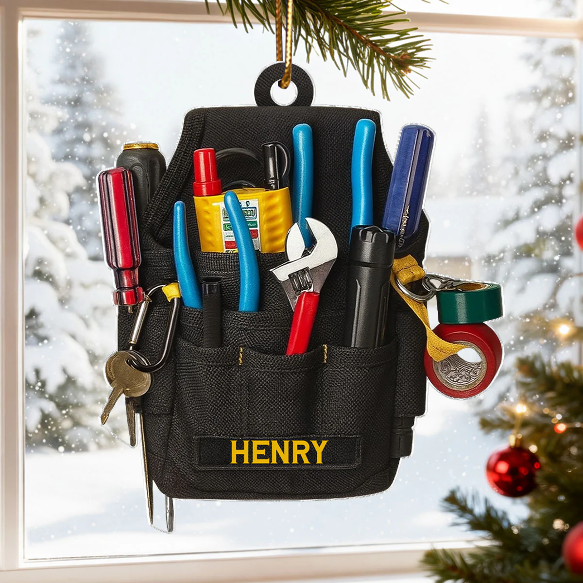 Tools of a True Craftsman – Personalized Acrylic Ornament – Perfect Gift for Skilled Electrician, Lineman - Image 4