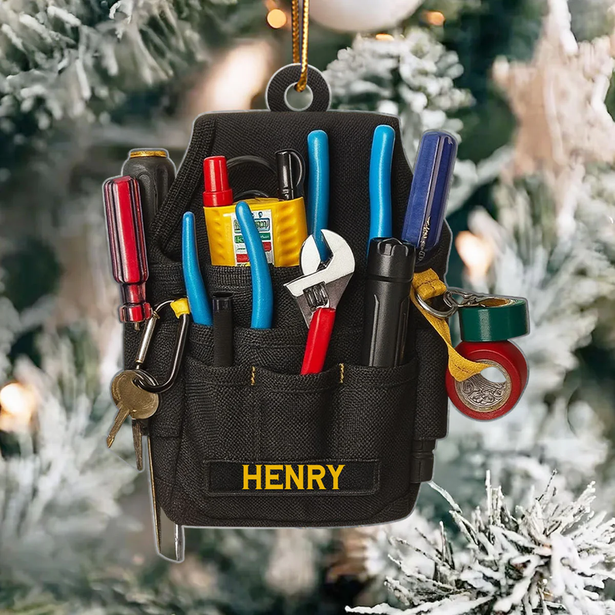 Tools of a True Craftsman – Personalized Acrylic Ornament – Perfect Gift for Skilled Electrician, Lineman - Image 6