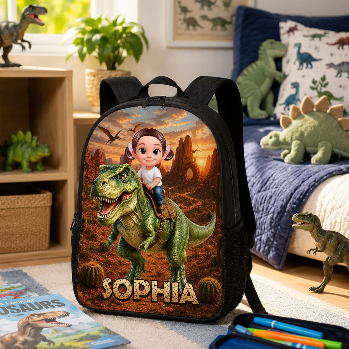 Trending Dinosaur Adventure for Boys Girls - Personalized Backpack - Back to School Backpack for Kids - Image 6
