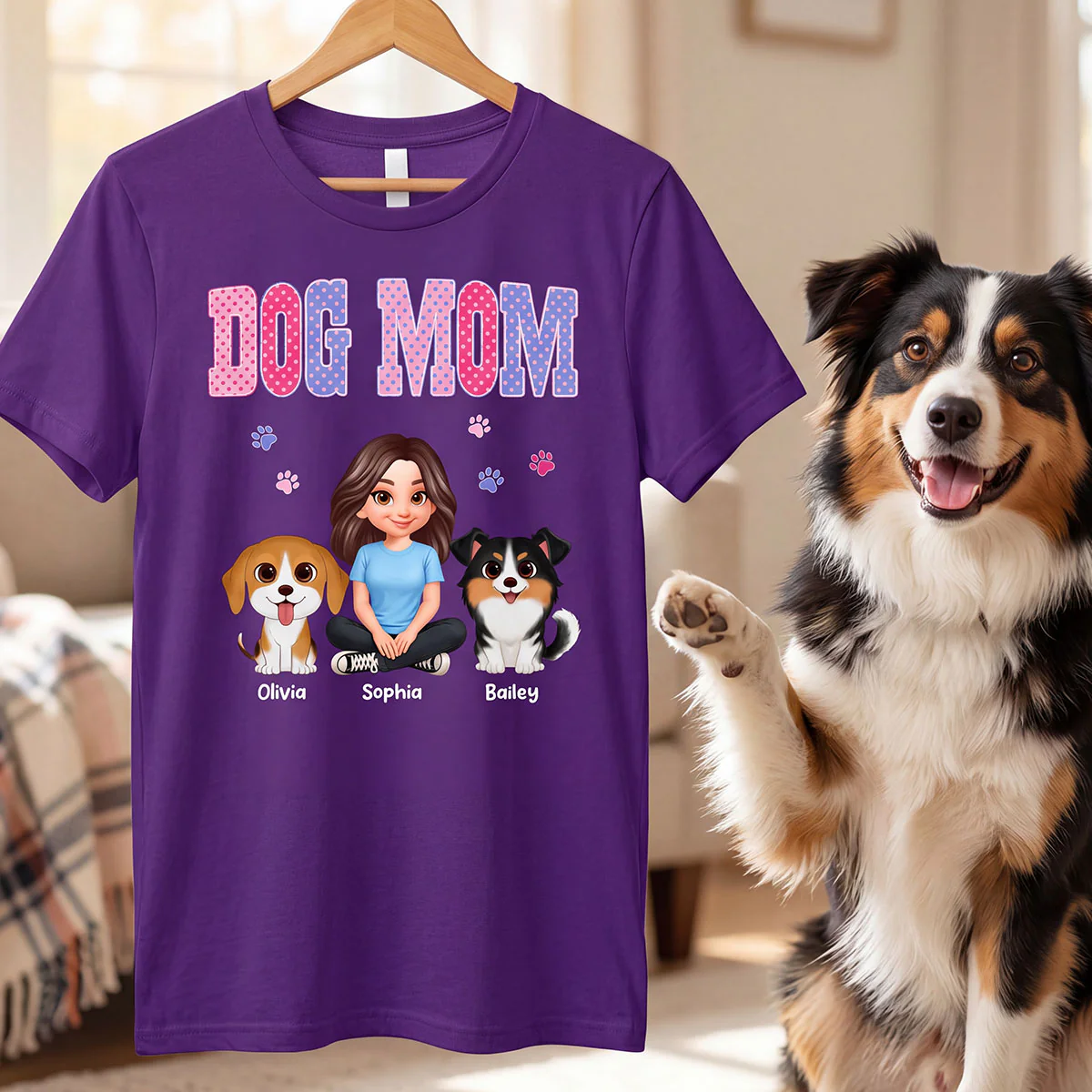 Trending Polka Dot Pattern Spring Summer Vibe Dog Mom - Personalized Shirt - Mother's Day Gift For Dog Mom - Image 14